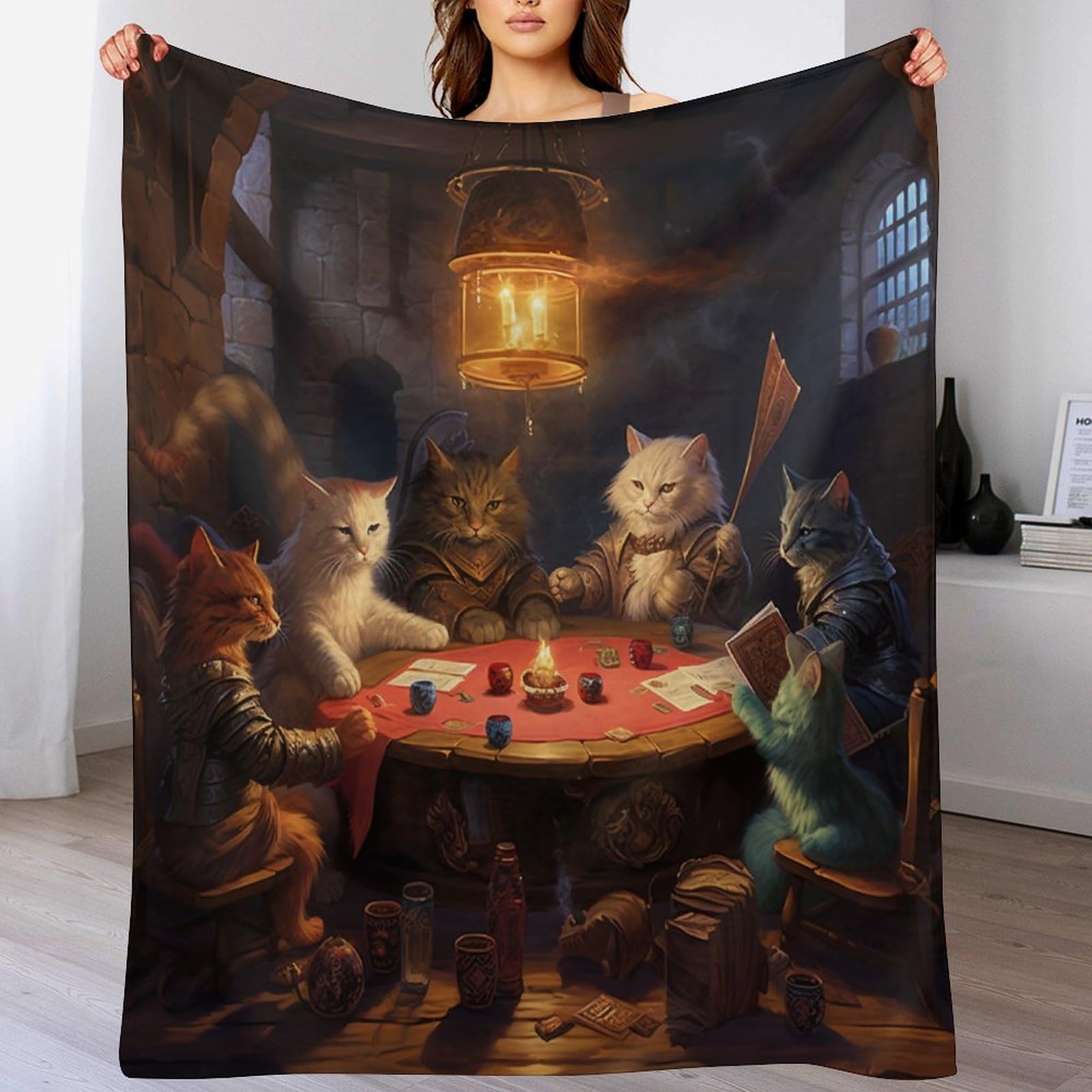 Couverture polaire douce chat plaid chaud léger lit canapé 130x150