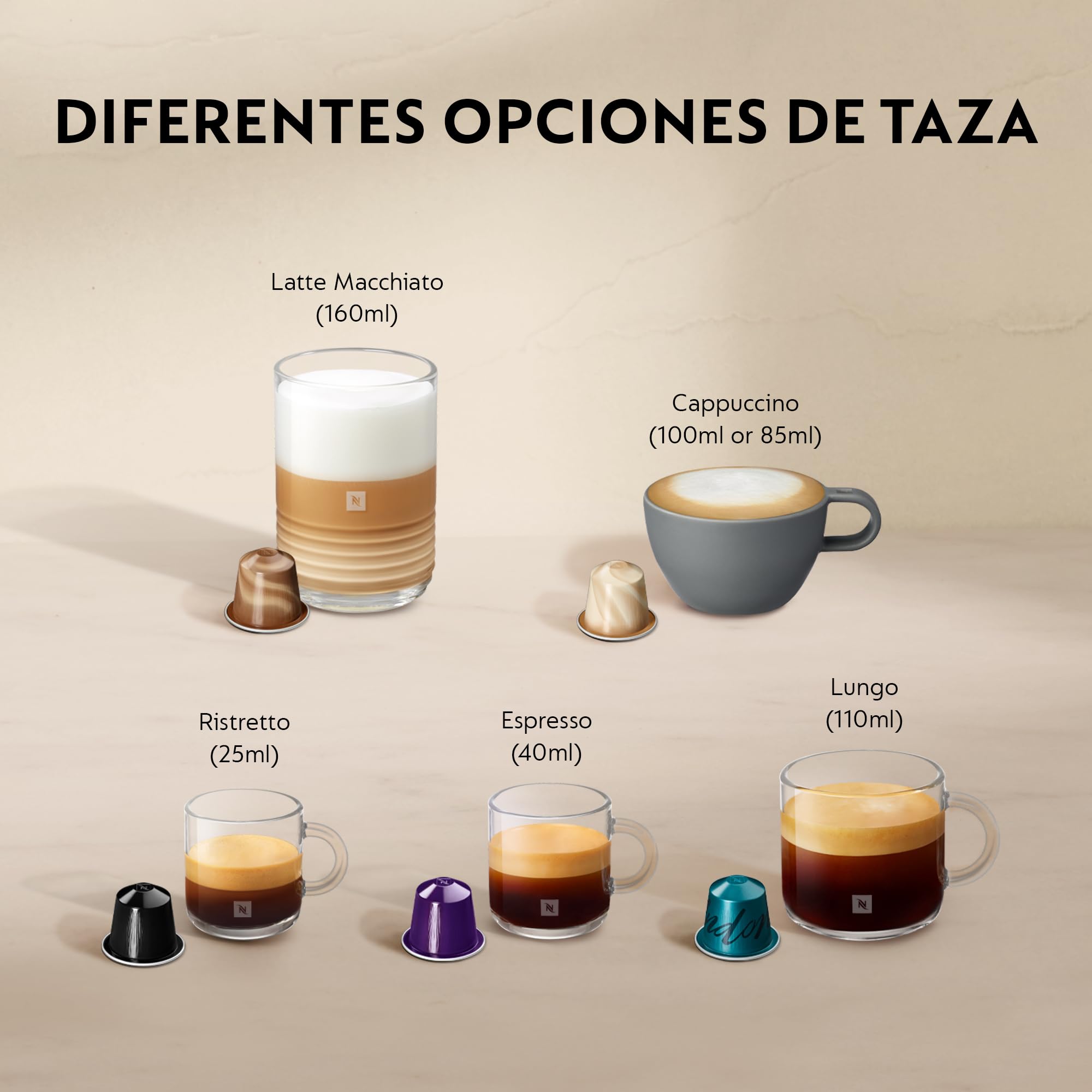 Nespresso Lattissima One Evo, Máquina de Café en Cápsulas de un Solo Uso, Espumador de Leche Automático, Cappuccino y Latte, EN510.B, 1450W, Negro | Cafetera con sistema de leche automático, operación de un solo toque, diseño compacto, automático. Apagado