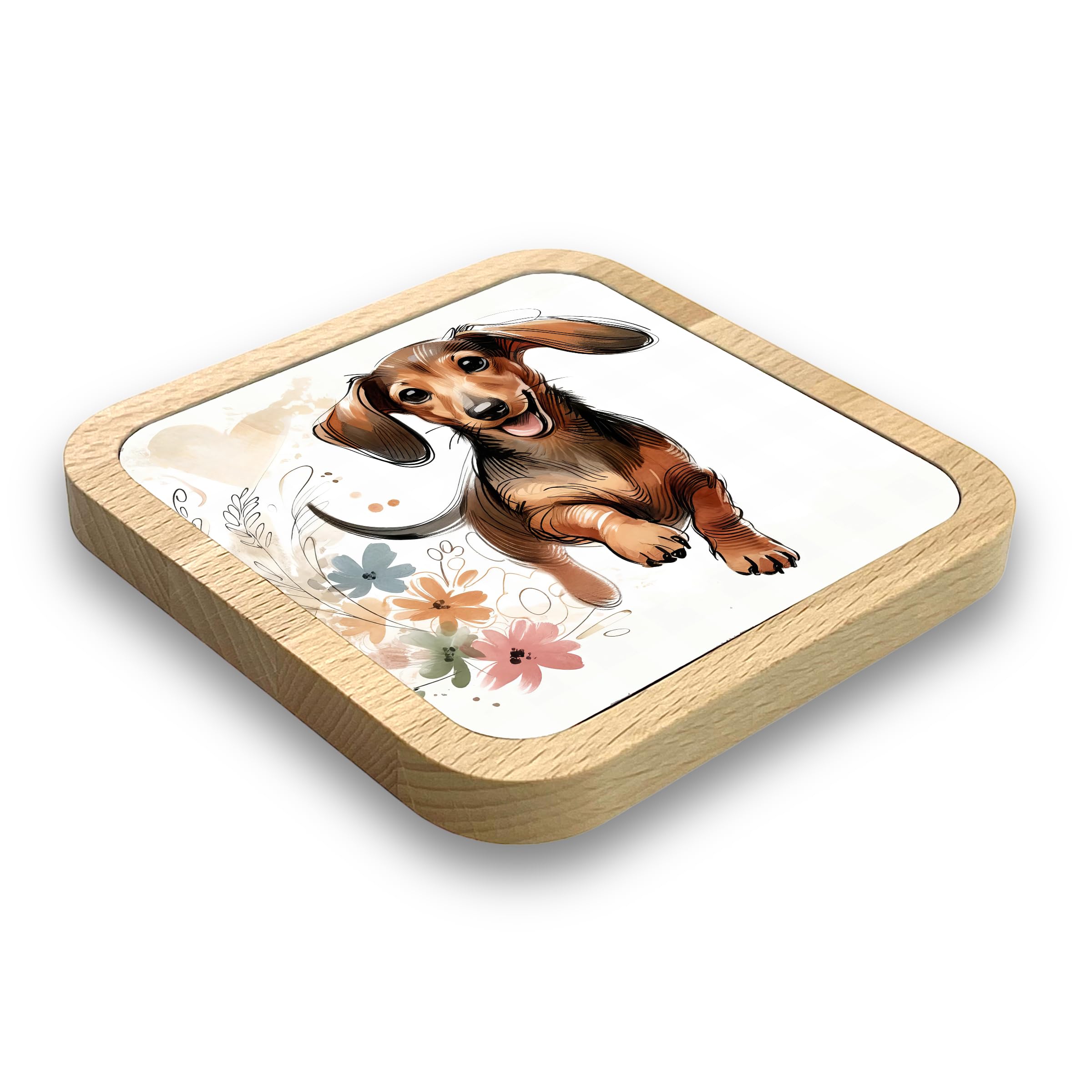 Dachshund Sausage Dog Gift Idea Wooden Coaster, 20+ Breeds Available!, Gift for Dog Dad Dog Mum, Lovers, Owners, Walkers - Image 2