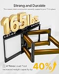 monTEK Heavy Duty TV Wall Mount for 37-90 Inch TVs up to 165lbs, 4X Load Tested, 25.1" Extended Full Motion Dual Articulating Arms, Fits 12/16/18/24" Studs, Tool-Free Tilt/Swivel, Max VESA 600x400mm