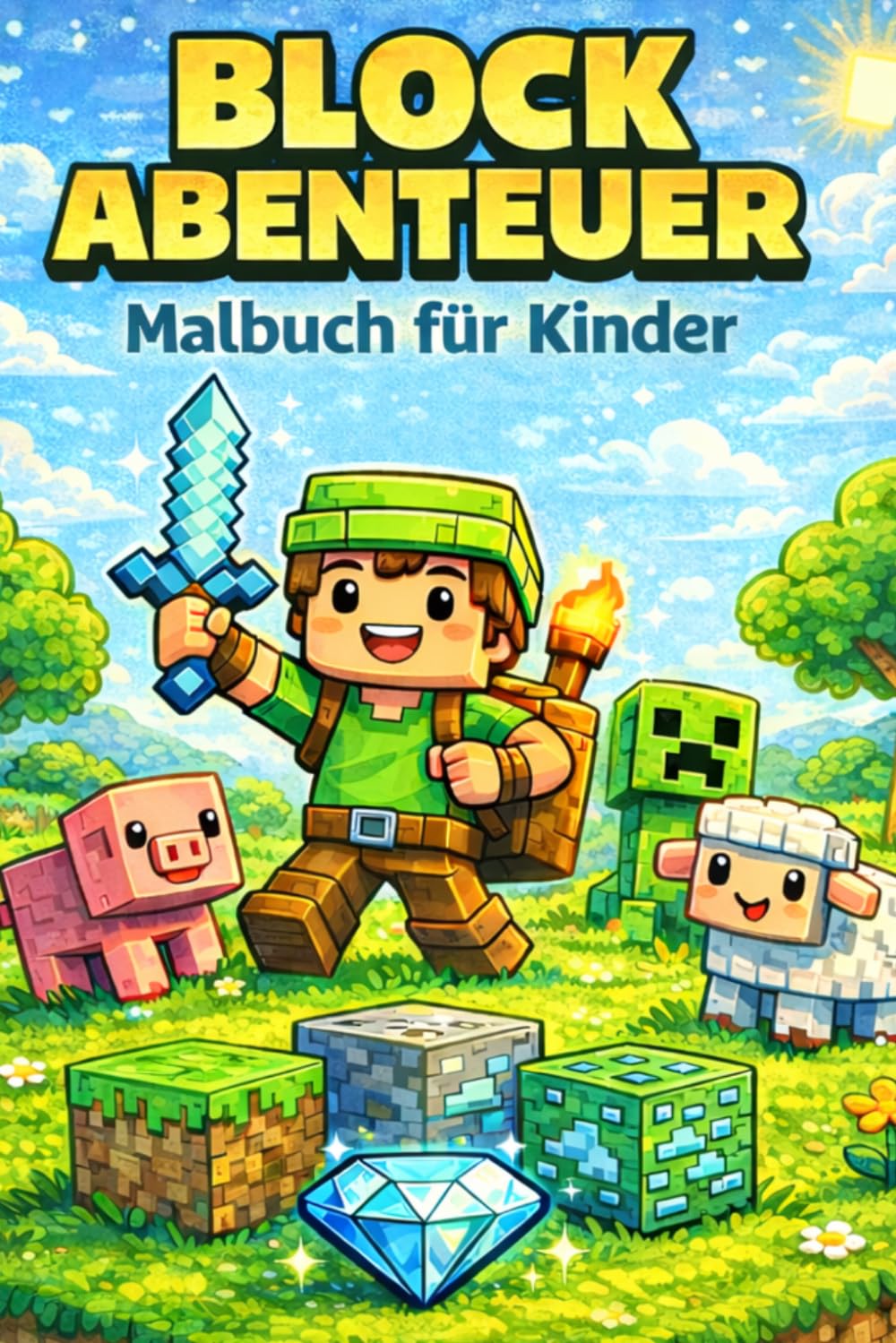 Kinder Malbuch Block Abenteuer: Malbuch für Kinder