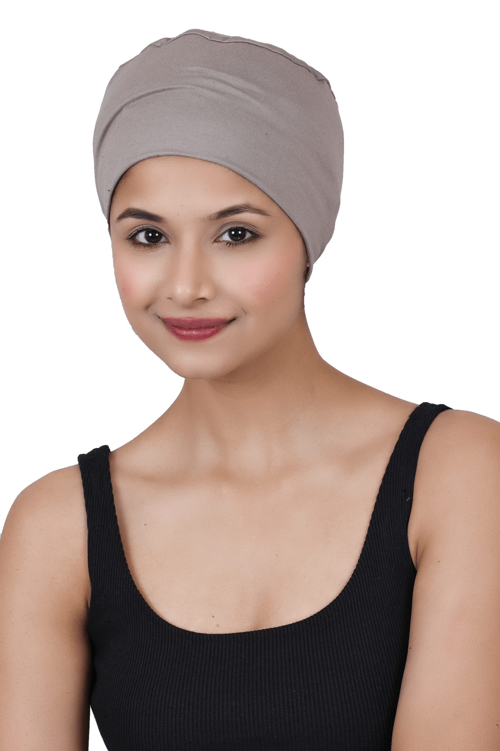 The Headscarves Women Silky Soft Bamboo Viscose Sleep Cap for Hair Loss Chemo Headwear Skull Cap Free Size (Multicolor) (HS3_Multicolor)-image-9
