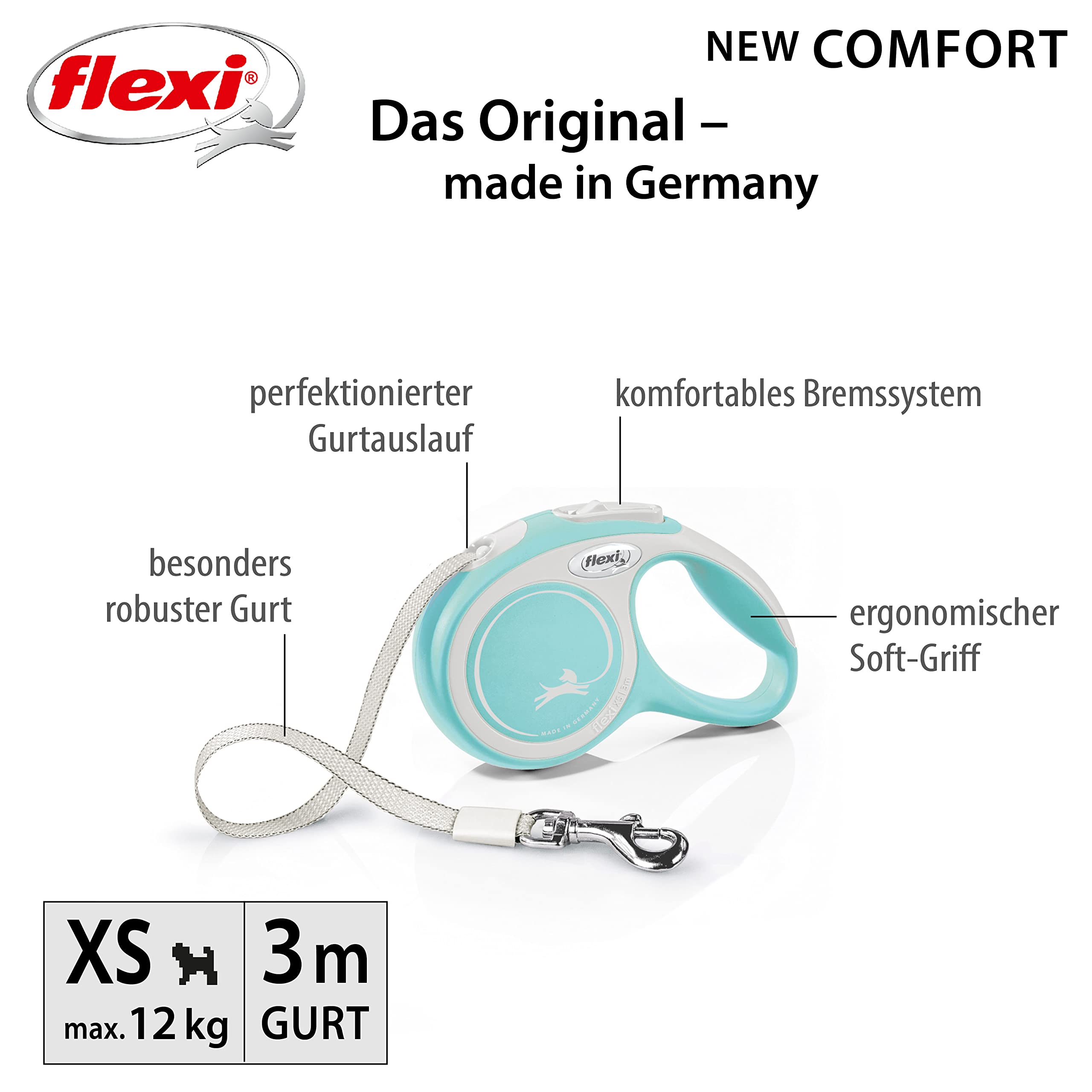 Flexi Roll-Leine Collection S - 3m Gurtleine Für Hunde Bis 12kg, Made In Germany