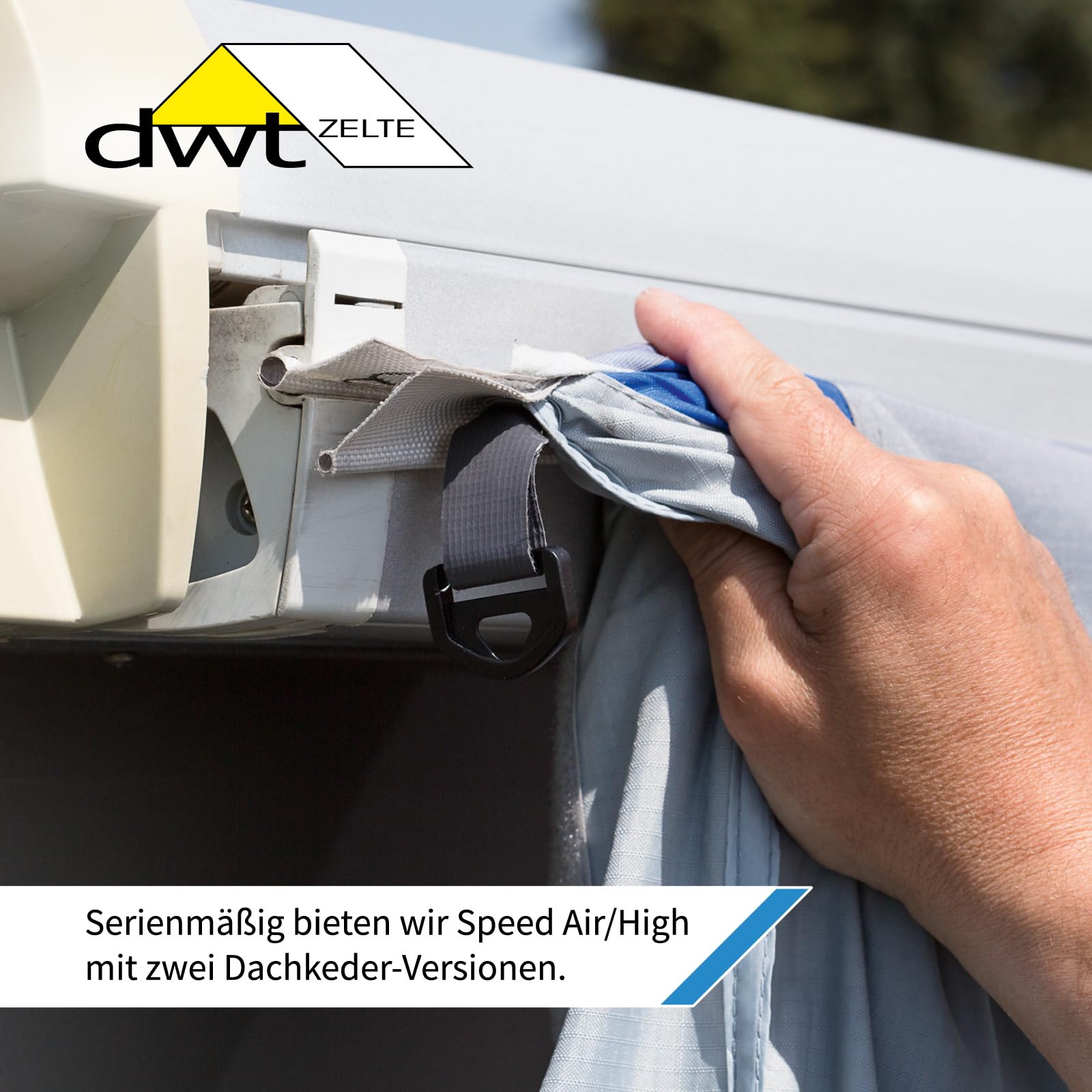 DWT Wohnwagen Vorzelt Speed Air/High, ideal für Reisecamping, leicht & aufblasbar
