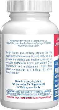 Calcium Magnesium D3 Bone Supplement for Women - Clinical Bone Strength Supplement with Magnesium Calcium Vitamin D3 & Boron Complex for Bone Maintenance - 120 Count Nutra Cal 1:1