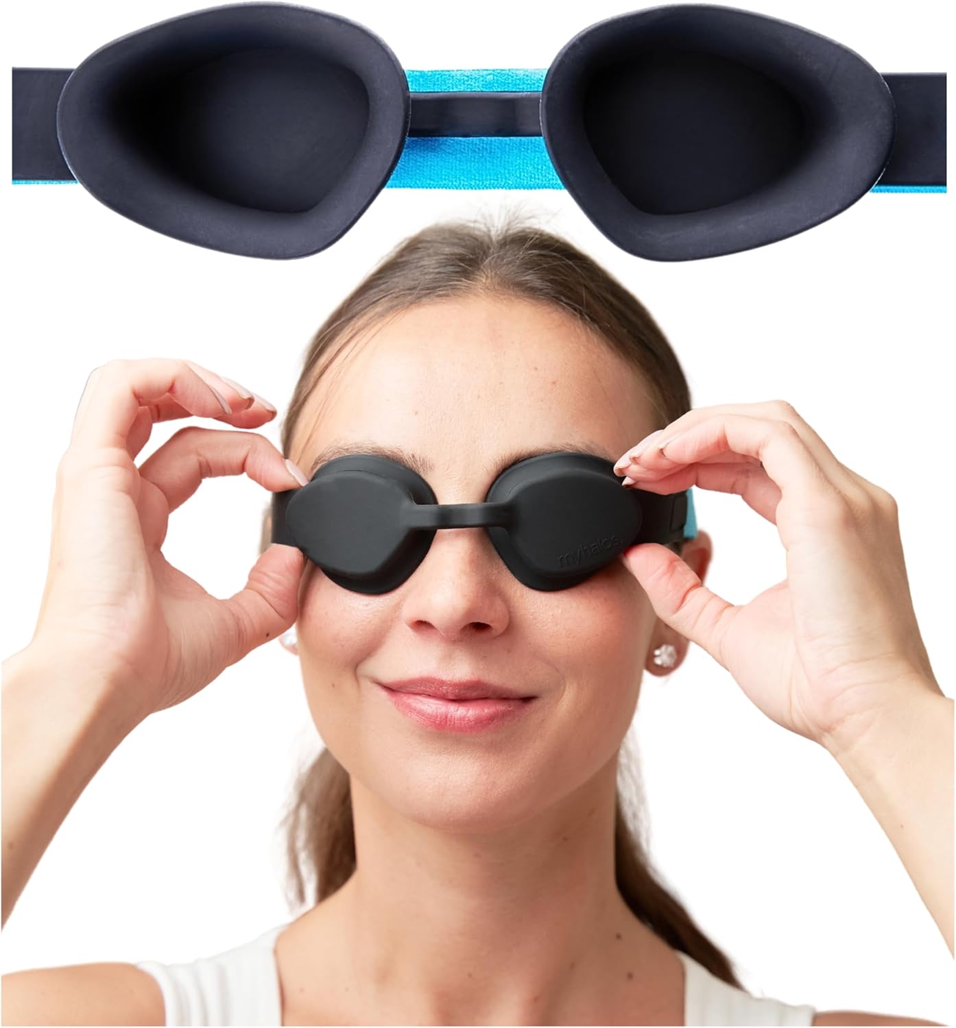 MyHalos® Moisture Chamber Glasses for Dry Eyes - Sleep Mask for Dry Eyes - Reusable & Soft - Hydrating Sleeping Mask & Moisture Goggles for Men and Women - Patent Pending