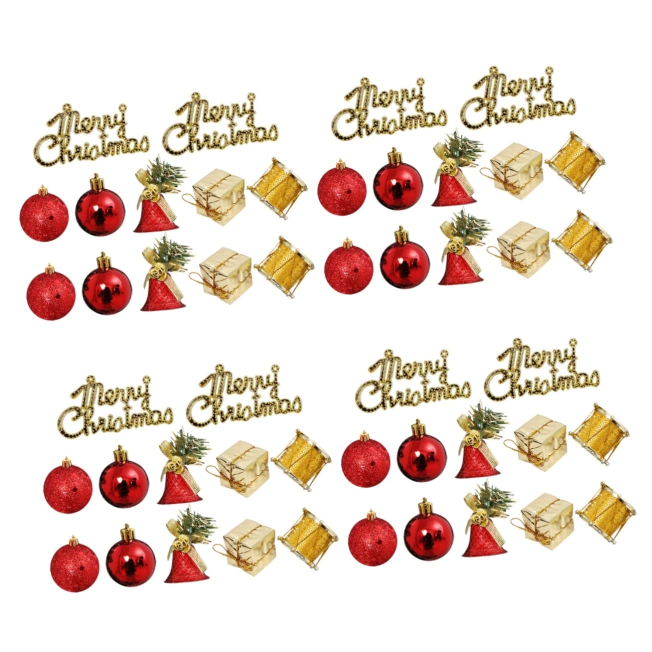 TOPBATHY 4 Set Di Decorazioni Natalizie Infrangibili Pendenti Decorativi Per Decorazioni Festive Per Feste 32 Pezzi * 4