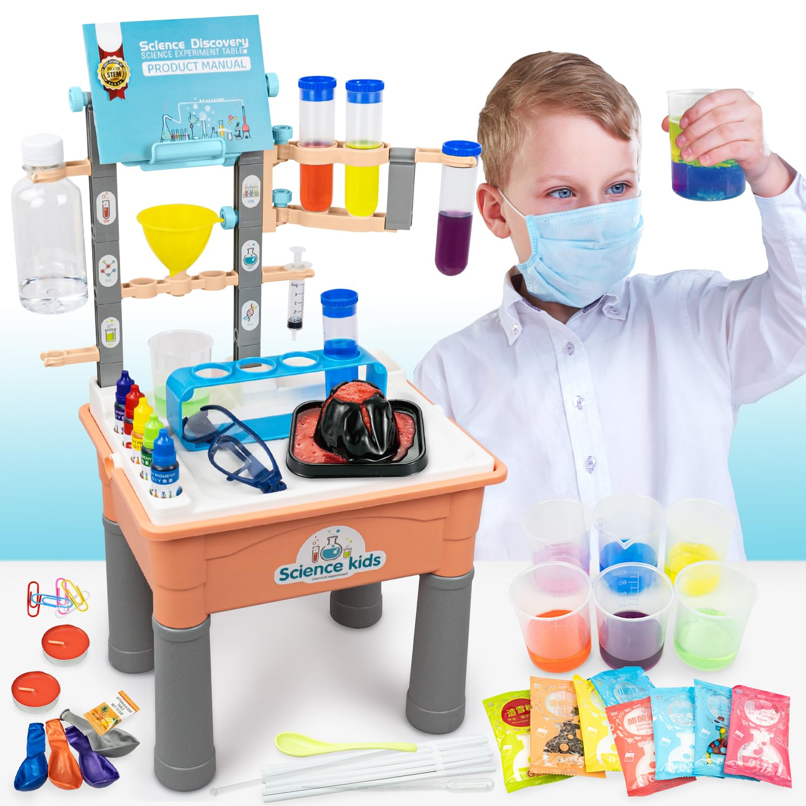 UNGLINGA Kit Científico Con 100+ Experimentos Para Niños 4-12 Años, Kit