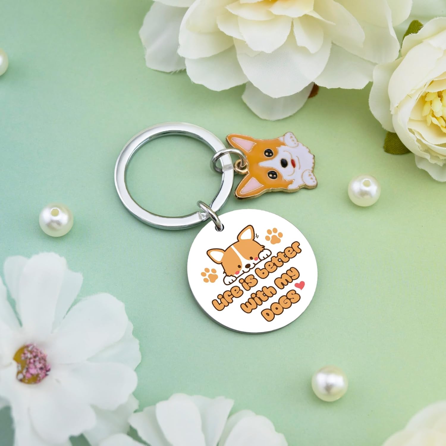Dog Keychain for Dog Mom Dad Lover Women Men Sister Best Friend Boyfriend Girlfriend Wife Pet Memorial Gifts for Dogs Husky keychain for Birthdays Christmas Gifts for Dogs - Image 5