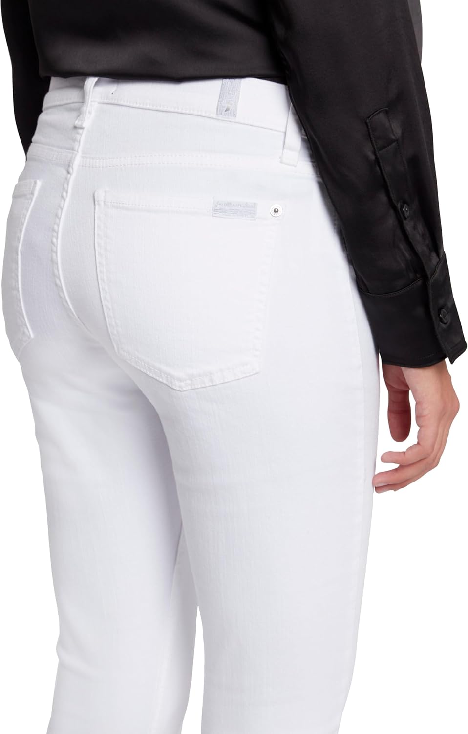 7 For All Mankind Women's [Maternity] The Ankle Skinny Fit Jeans, Clean White - Image 4