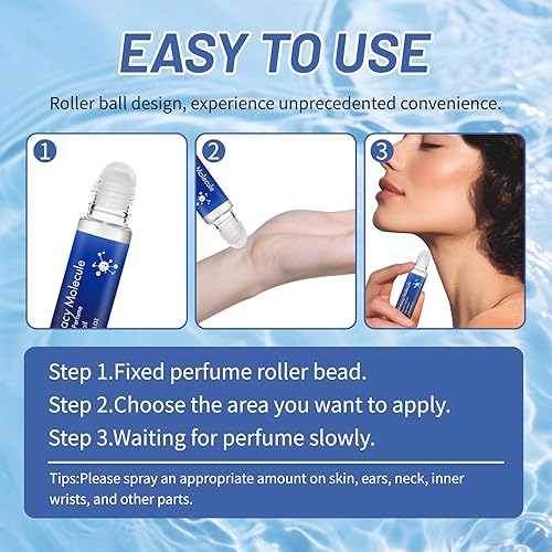 Miniatura 4 de Perfume de feromonas para mujer  Fragancia Roll-On Rollerball tamaño viaje  Aroma limpio de larga duración con aceites esenciales  0.34 onzas