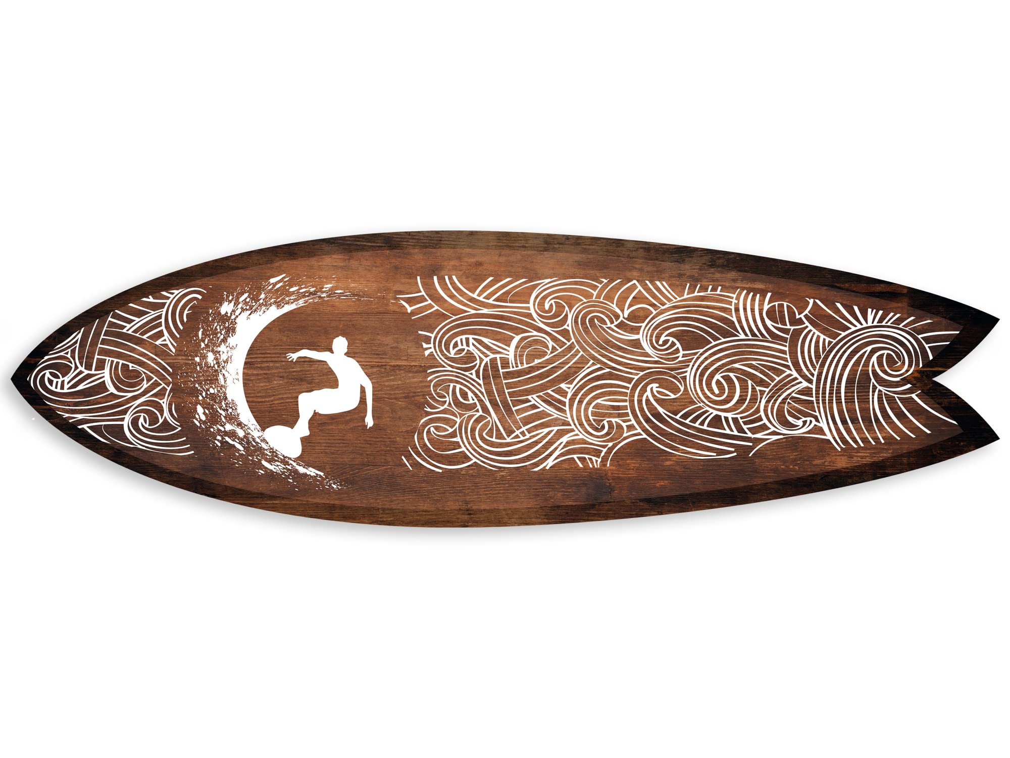 DECLINA Surfboard impreso, tabla de surf decorativa, decoración de pared, tabla de decoración, tabla de surf decorativa Cool Wave, 100x30 cm