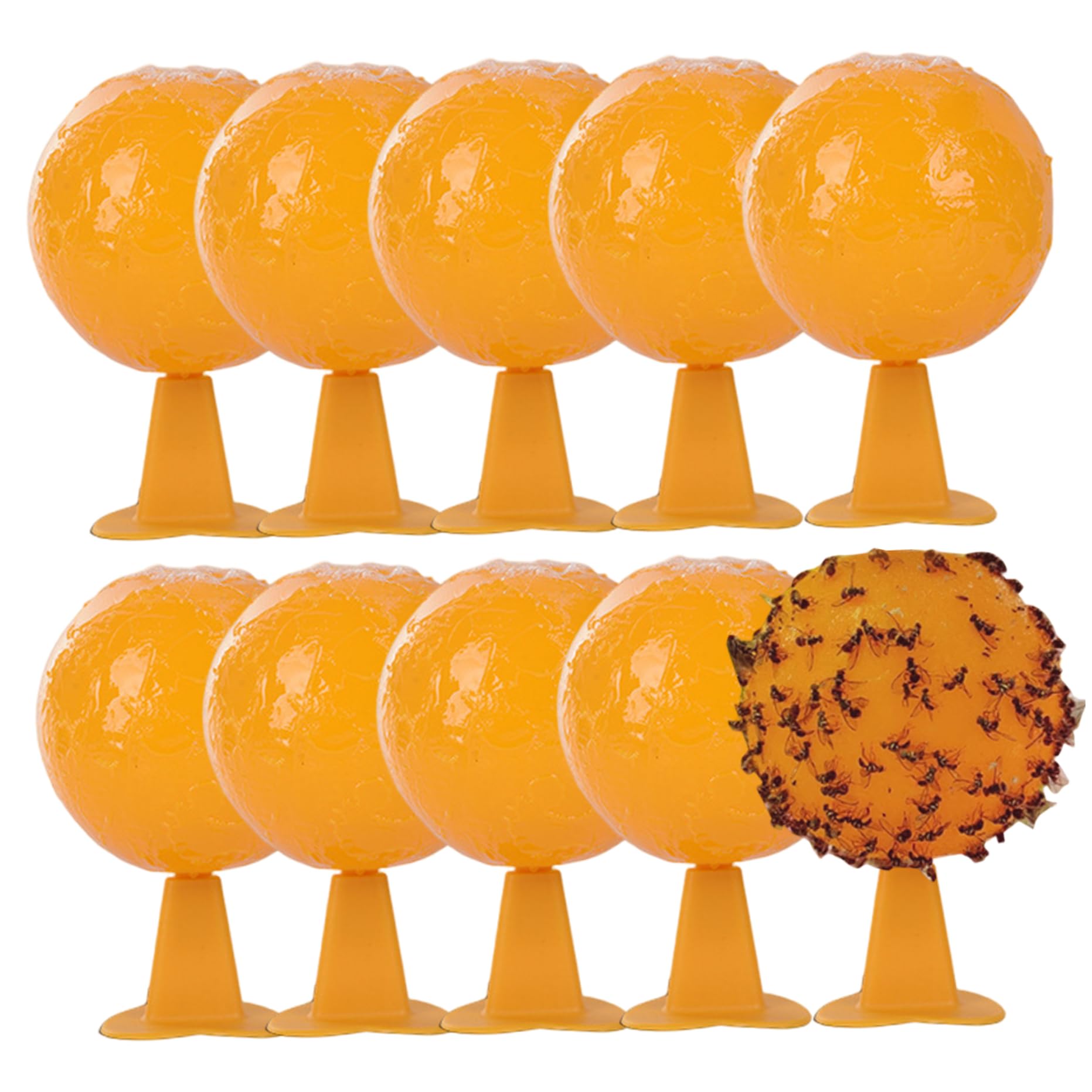 Bola de trampa para moscas adhesiva de 3.27 pulgadas para huertos y jardines pack de 10 unidades