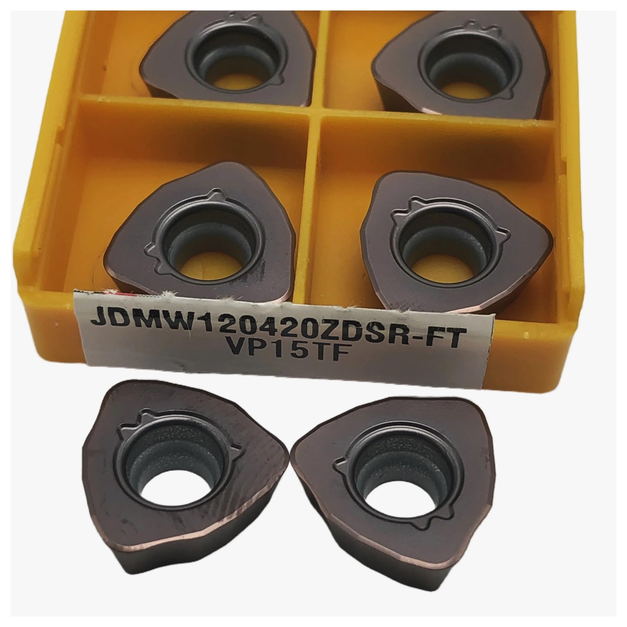 Outils de tournage JDMW120420-FT VP15TF pour fraiseuse d'ébauche et inserts de coupe