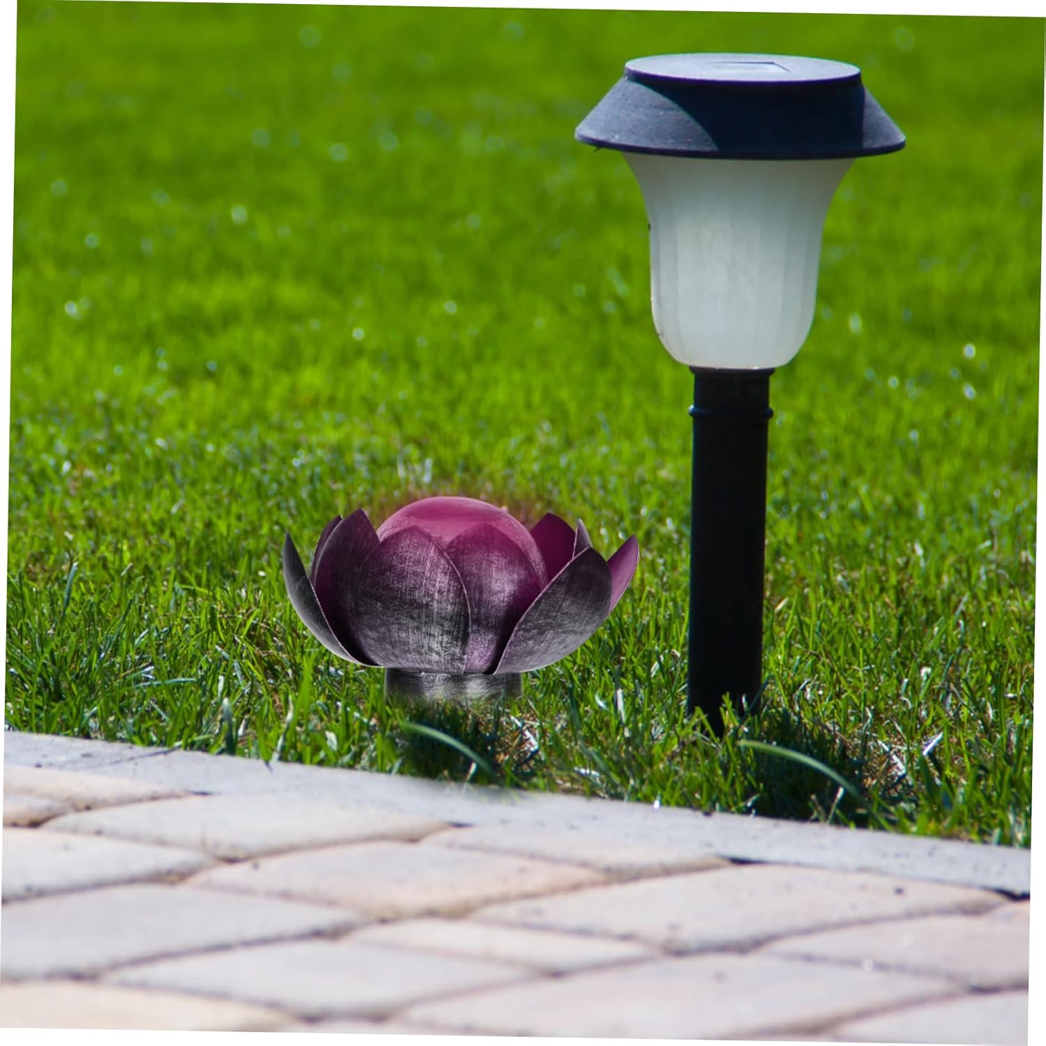 Mipcase 1pc Solar Lotus Light Floating Decorative Lamp for Pool and Garden Solar-Powered Easy to Use Elegant for Outdoor Spaces