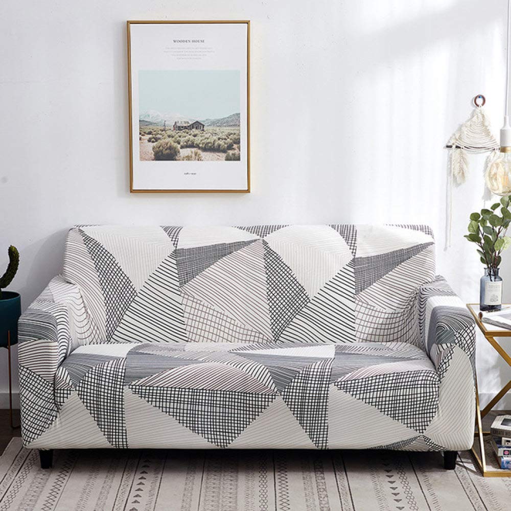 Housse élastique imprimée ficelle pour sublimer votre canapé d'angle de salon