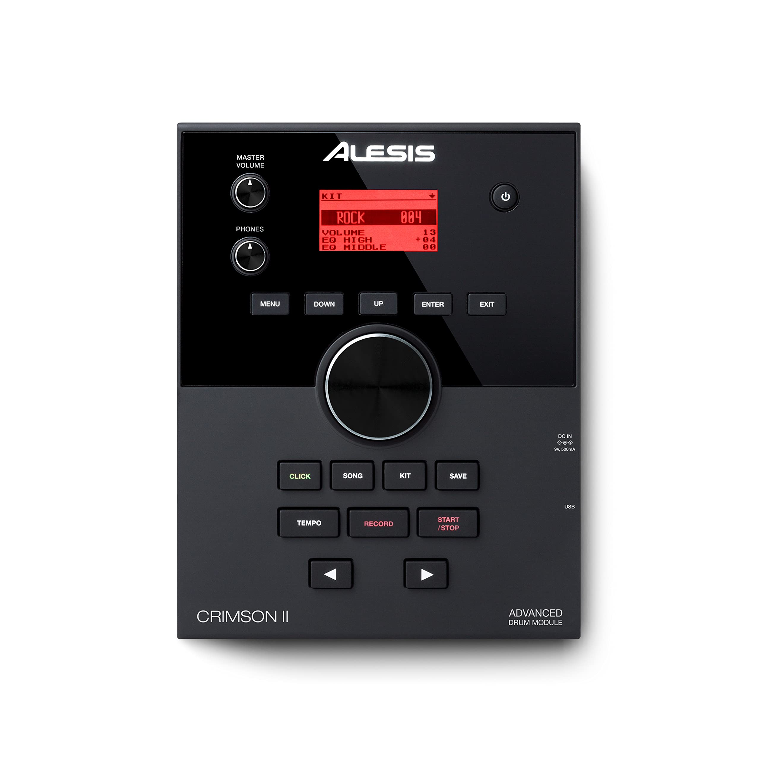 Alesis Drums Crimson II SE - Batteria elettronica con MIDI In/Out, pad doppia zona, ride tripla zona, piatti con choke, compatibile con doppio pedale