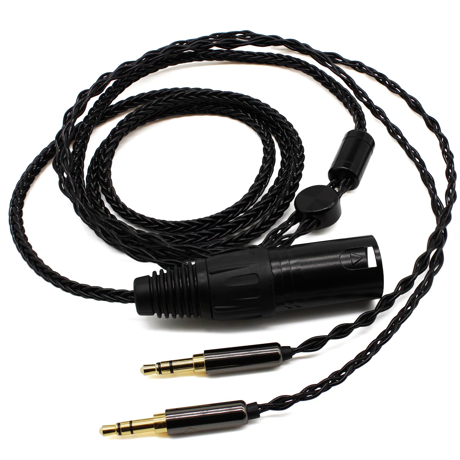Youkamoo 4 Pin XLR Balanced Headphone Replacement Cable Compatible for Hifiman Sundara, Ananda, Arya, HE400SE, HE4XX, HE-400i Headphones (Dual 3.5mm Male Version) 6.6 ft (2.02 m)