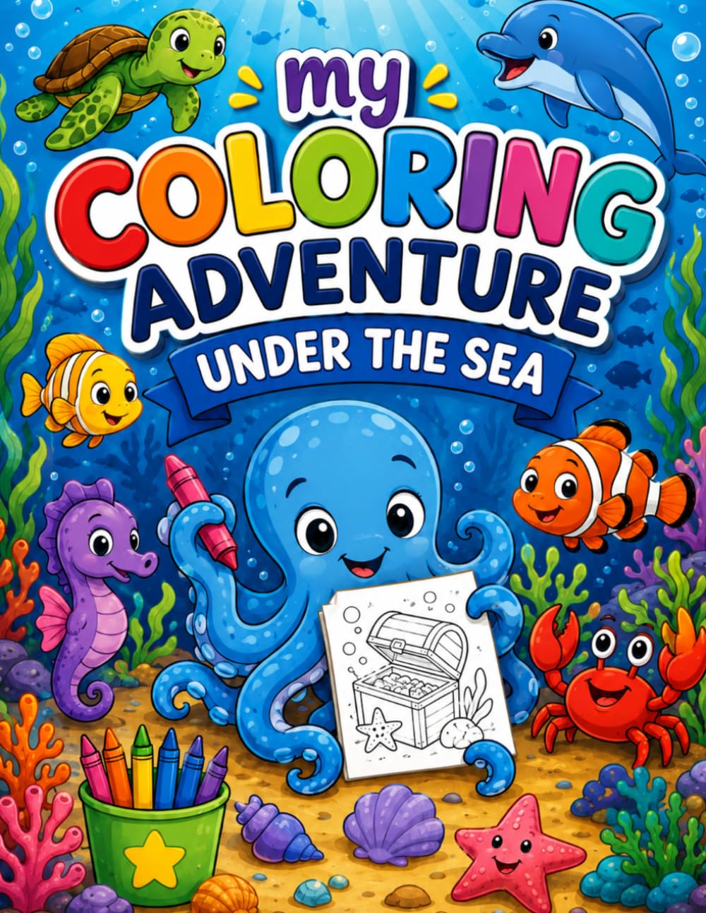 My Coloring Adventure Under The Sea: A Fun Ocean Animals Coloring Book for Kids Ages 2–7