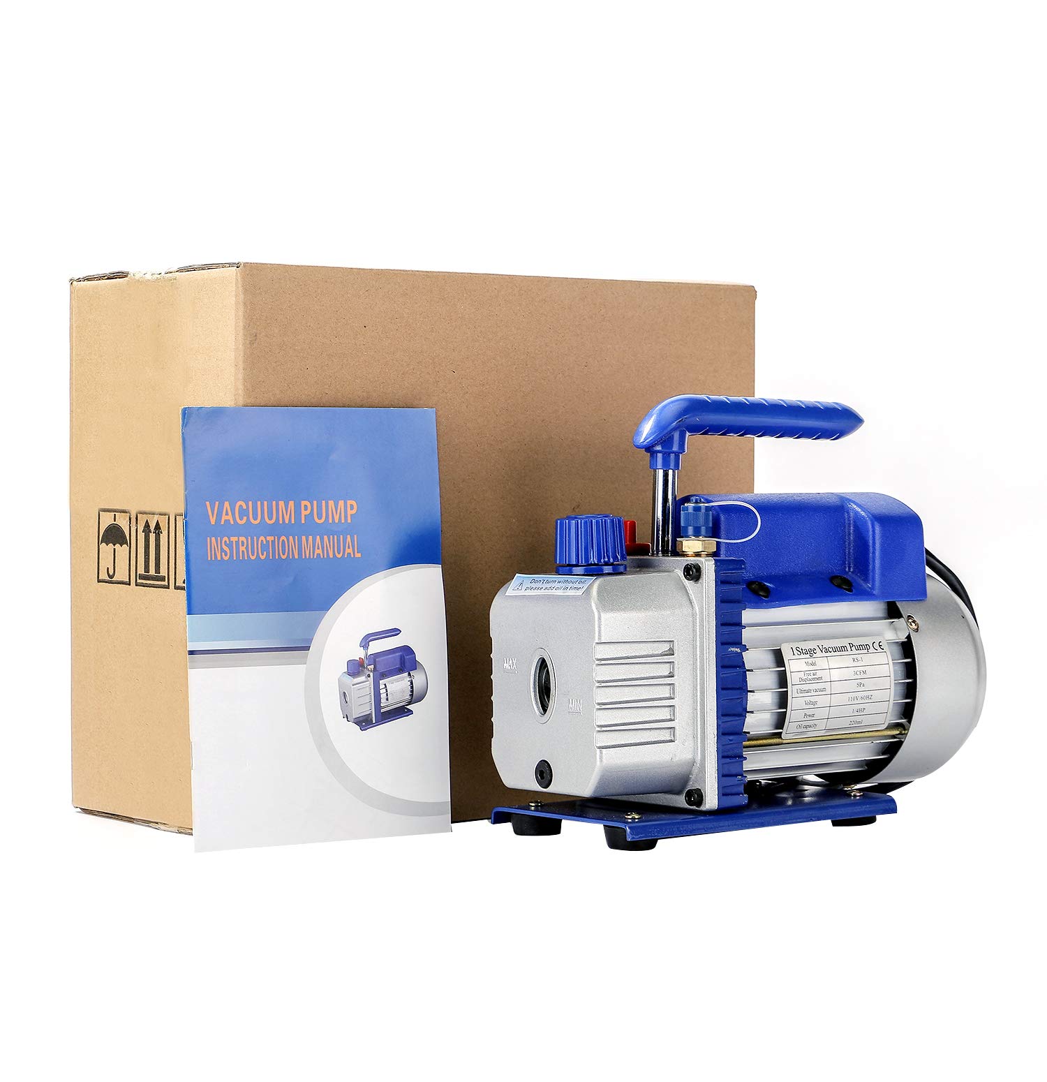 Buy P PBAUTOS 3CFM 1/4HP SingleStage Rotary Vane AC Vacuum Pump HVAC