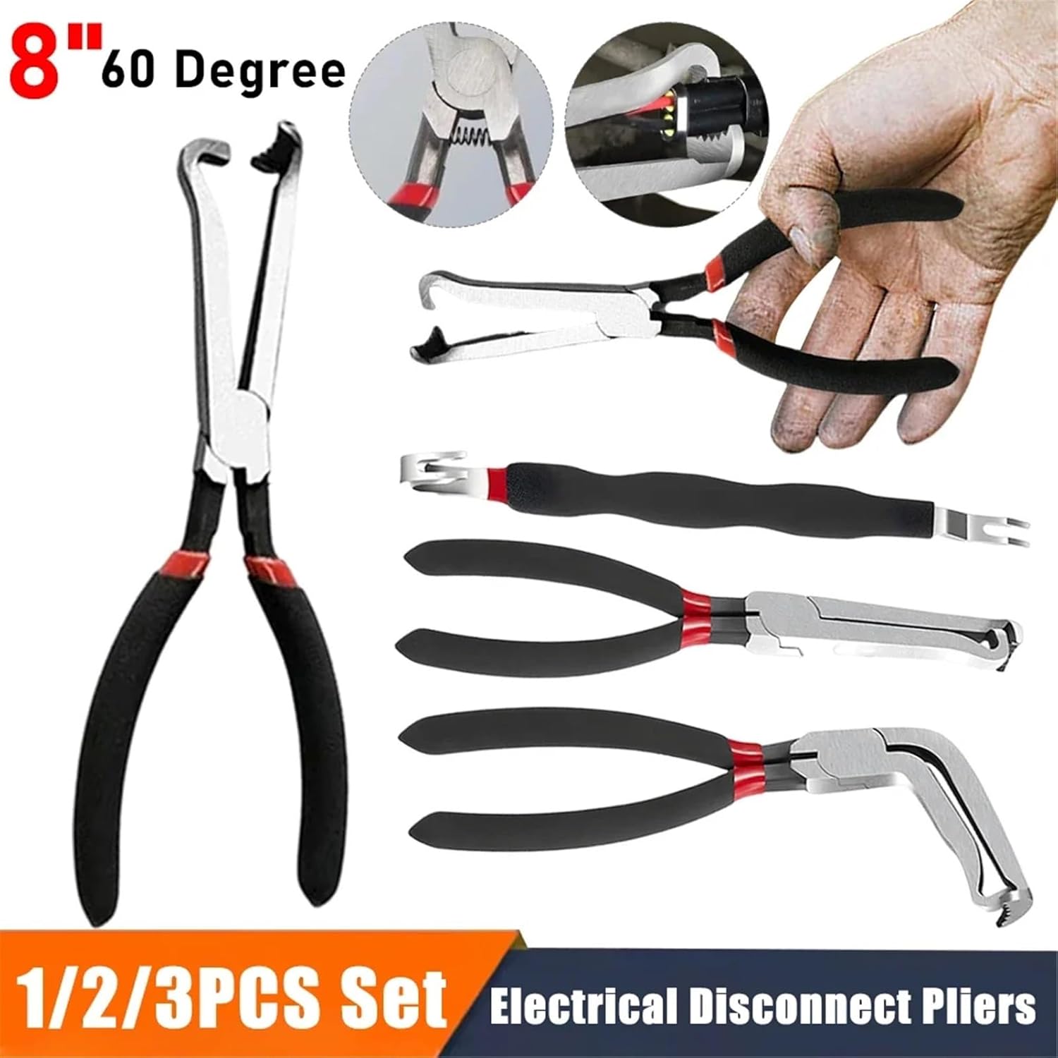 Electrical Disconnect Pliers Automotive Hose Tools Angled Wire Removal Tool 1Pcs(1PCS Bent Type)
