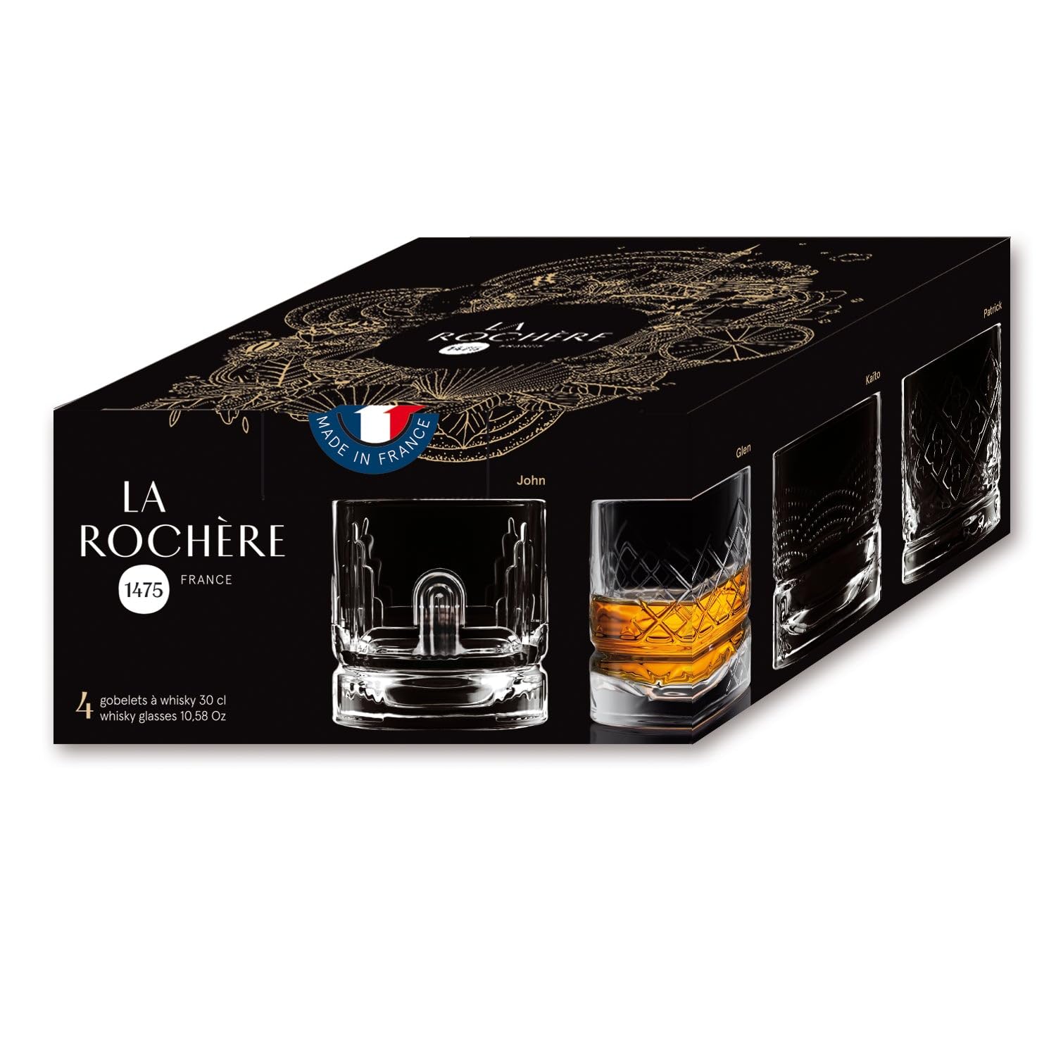La Rochère Gobelets whisky X4 Dandy assortis