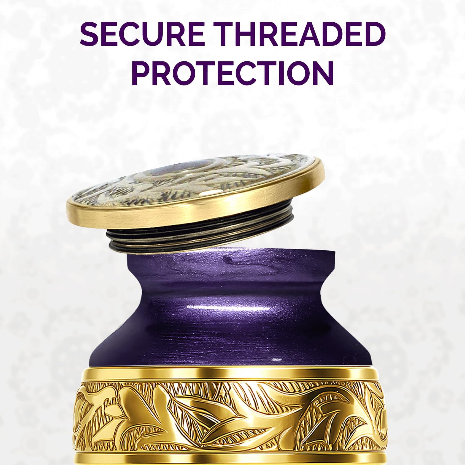 Solace Forever Small Urns for Human Ashes - Decorative Mini Memorial Urn for Women & Men - Lavender Purple Urn for Ashes - Personal Remembrance Urn for Your Loved Ones