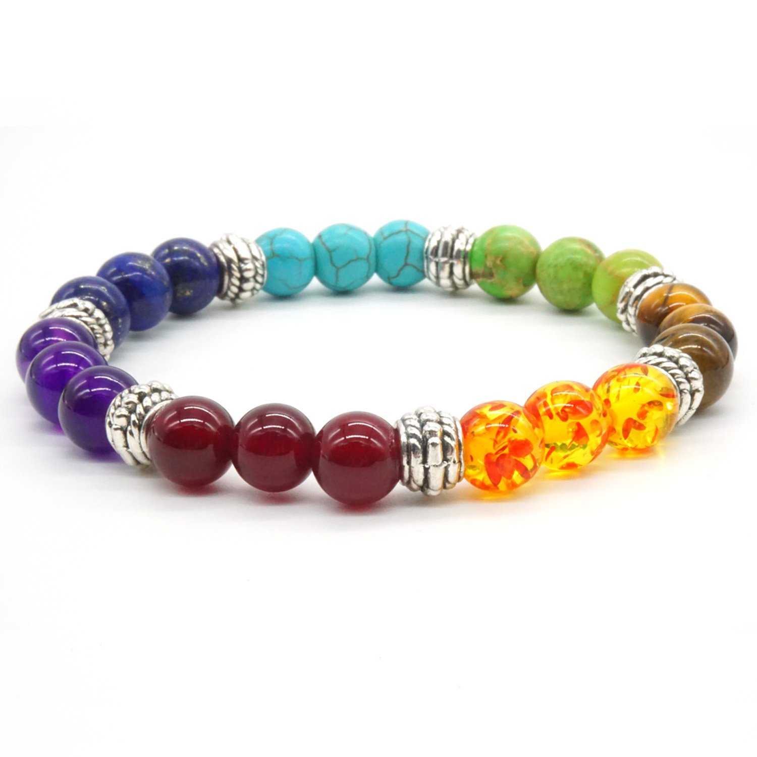Bracelet Chakra Homme Avec Pierres Et Perles - Style Cuff, Neuf Avec Étiquettes