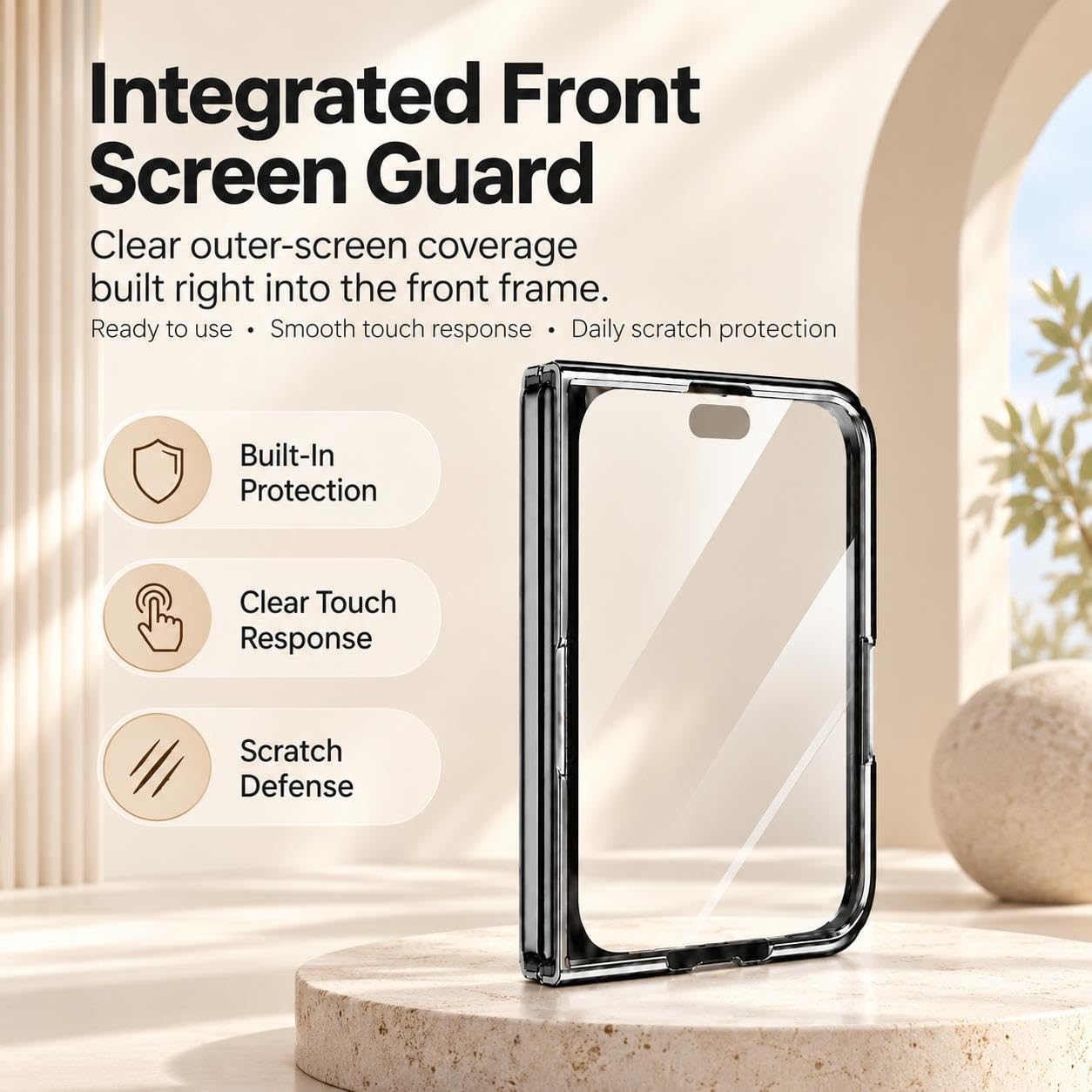 Générique Coque pour iPhone Duo, Anneau, protège-écran, Contour Transparent