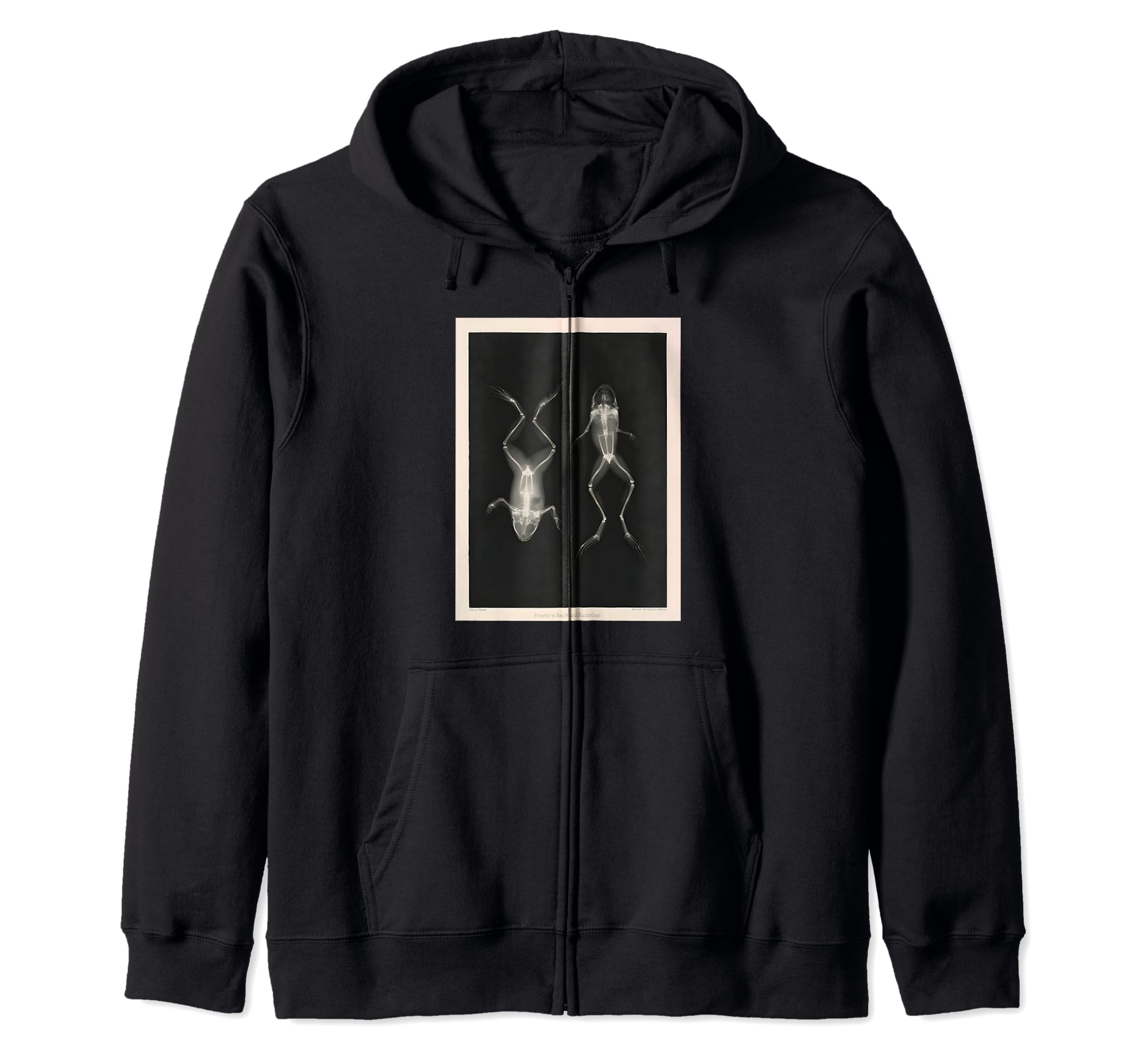 Frogs x-ray by Josef Maria Eder and Eduard Valenta Zip Hoodie