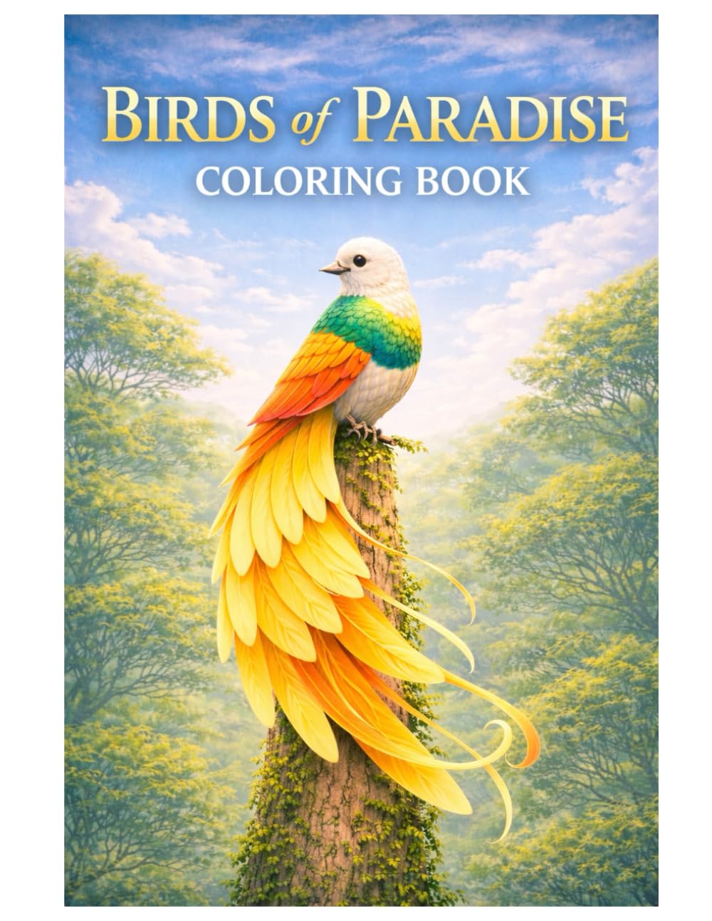 Birds of Paradise Coloring Book: Exotic Birds of Paradise Coloring Book with Tropical Birds, Detailed Feather Designs, Wildlife Coloring Pages for Kids, Teens, and Adults