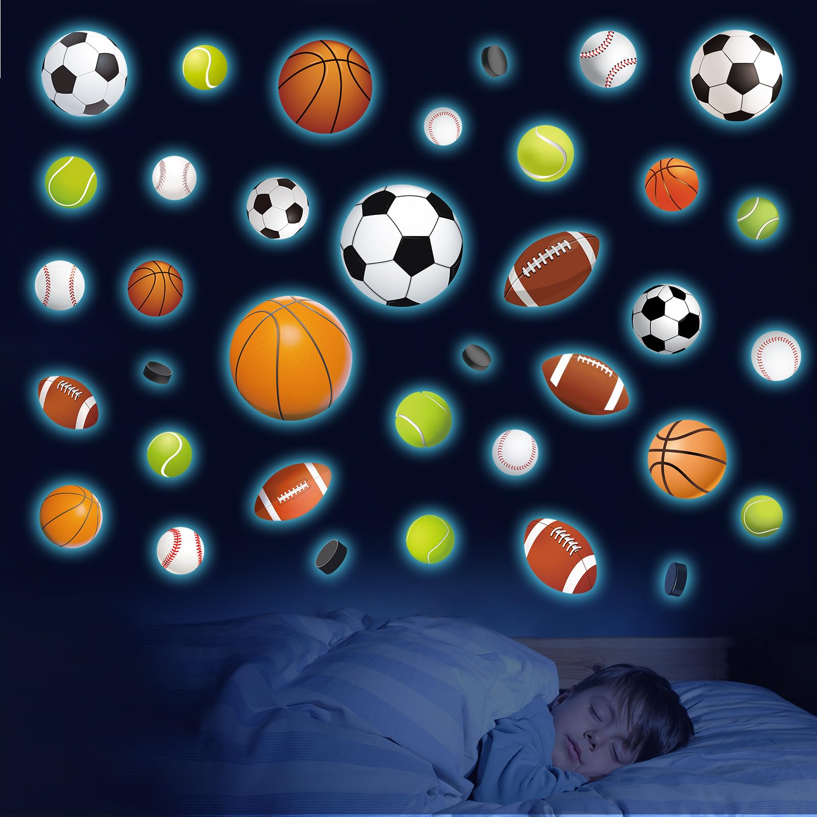 Autocollants muraux phosphorescents pour rassurer un enfant dans le noir