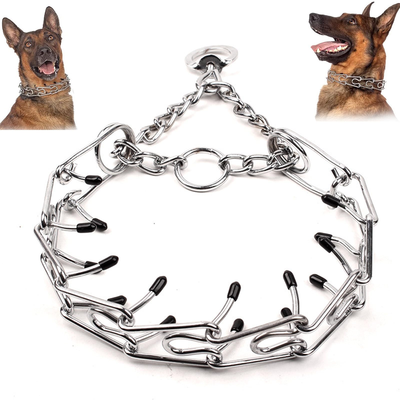 Collier Chien Métal Anti-Traction, Collier Étrangleur Réglable Détachable, 3.5mm Collier de Dressage pour Chien, pour Grand Chien, Éducation Obéissance et Promenade