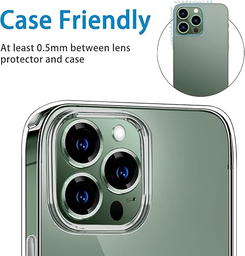 Miniatura 3 de Hsefo Compatible con iPhone 13 Pro para 13 Pro Max, protector de lente de cámara antiarañazos, vidrio templado 9H, protector de pantalla de cámara