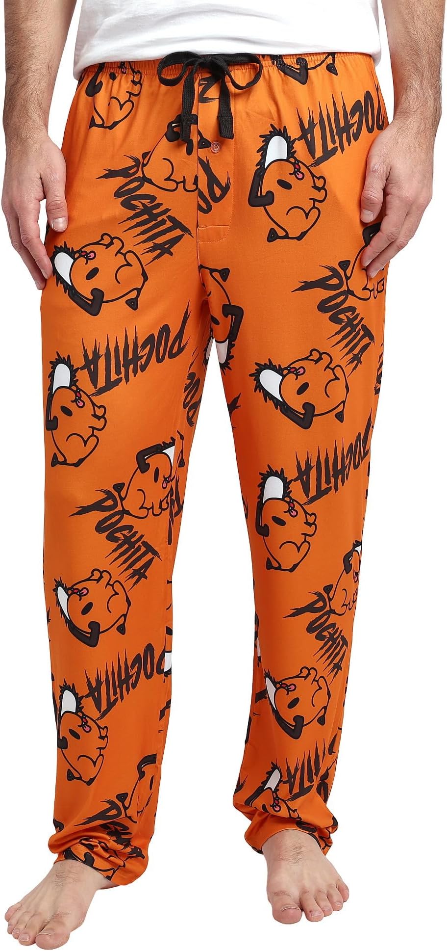 Bioworld Men's Adult Chainsaw Man Pochita Orange Sleep Pants
