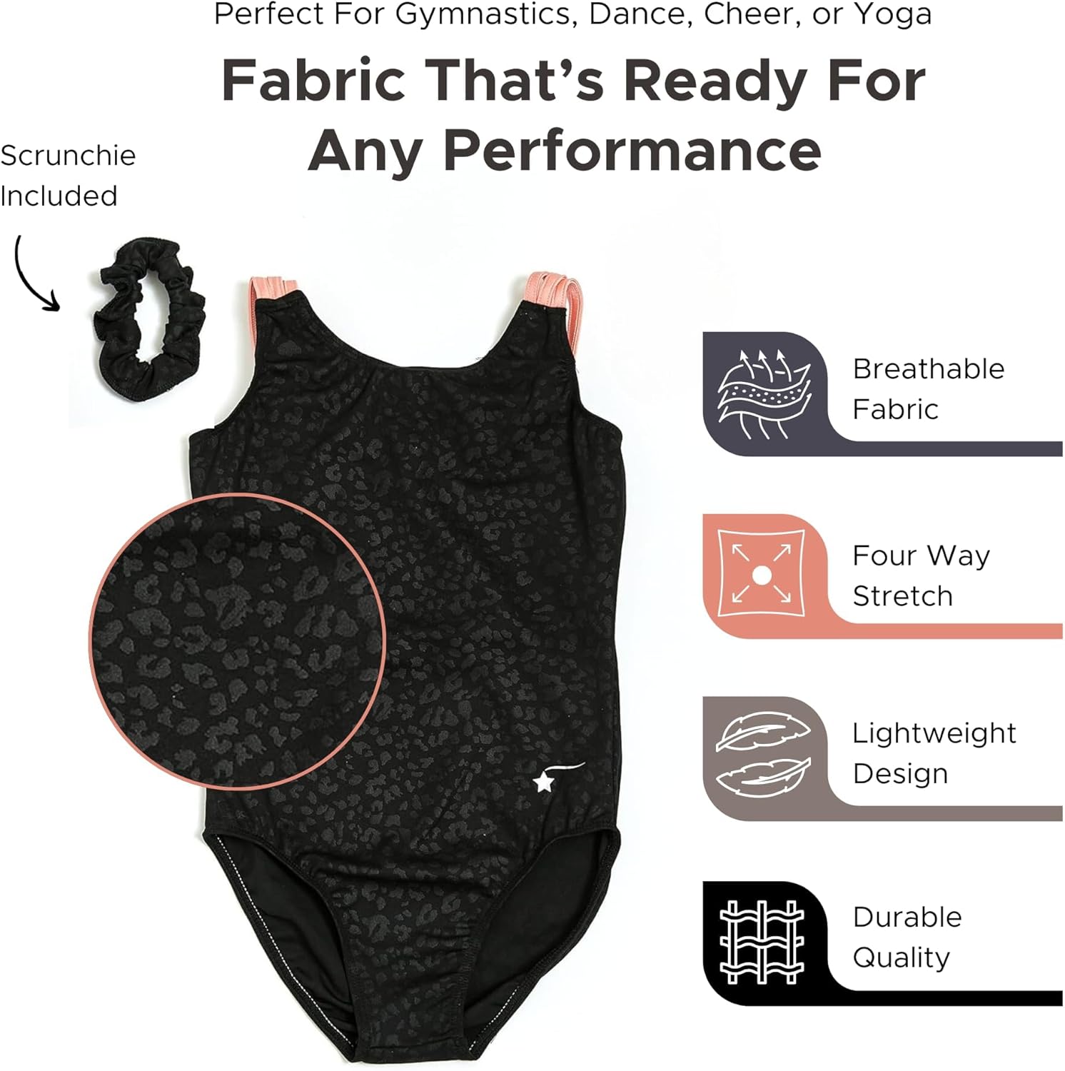 Destira Gymnastics Leotard for Girls With Crisscross Straps, Super-Soft, Great for Dance, Cheer and More