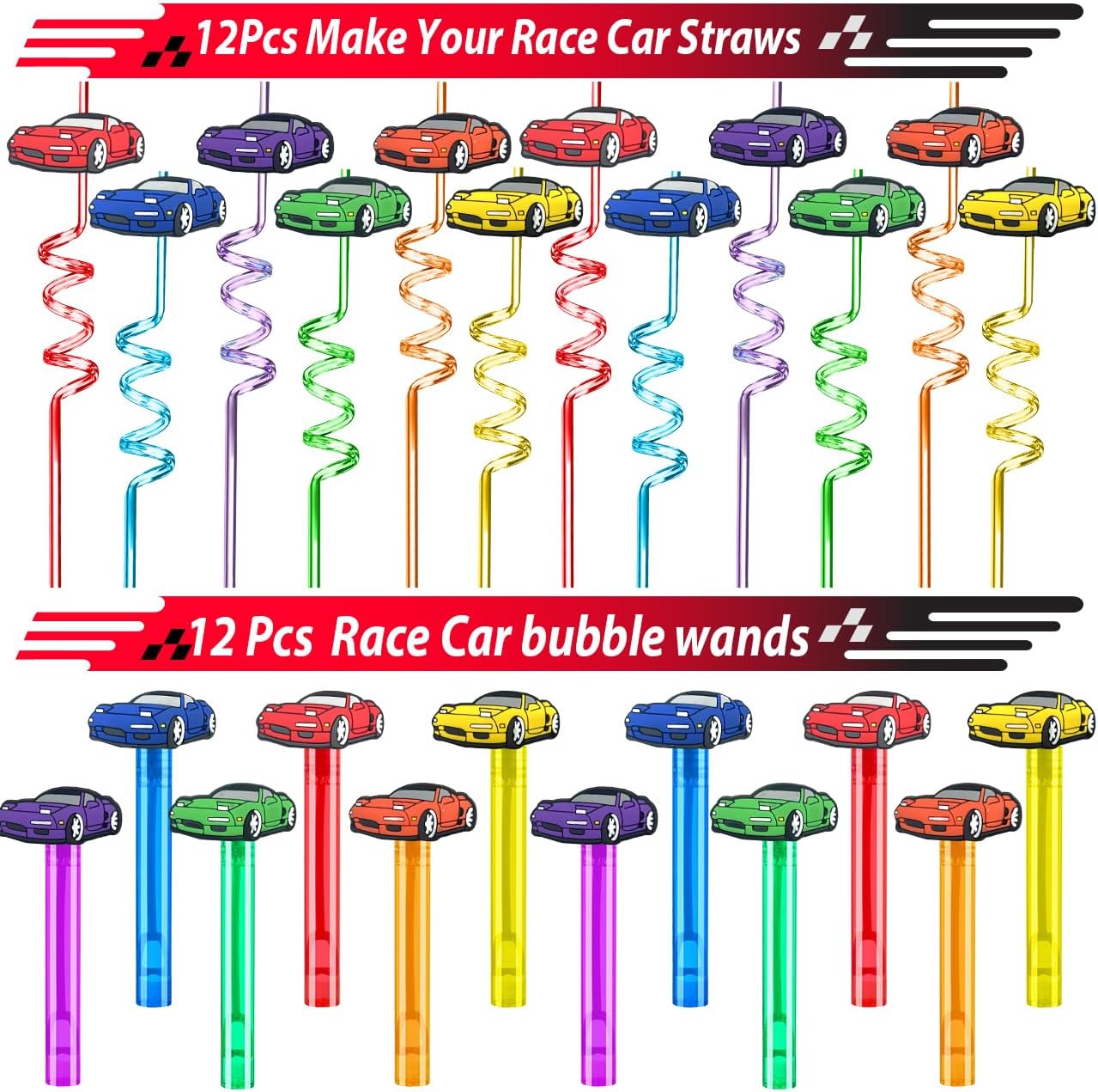 PLOUGVI 232PCS Race Car Birthday Party Favors Decorations Supplies Goodie Bag Stuffer Pinata Filler, Cars Themed Favors for Wheel Birthday Decorations