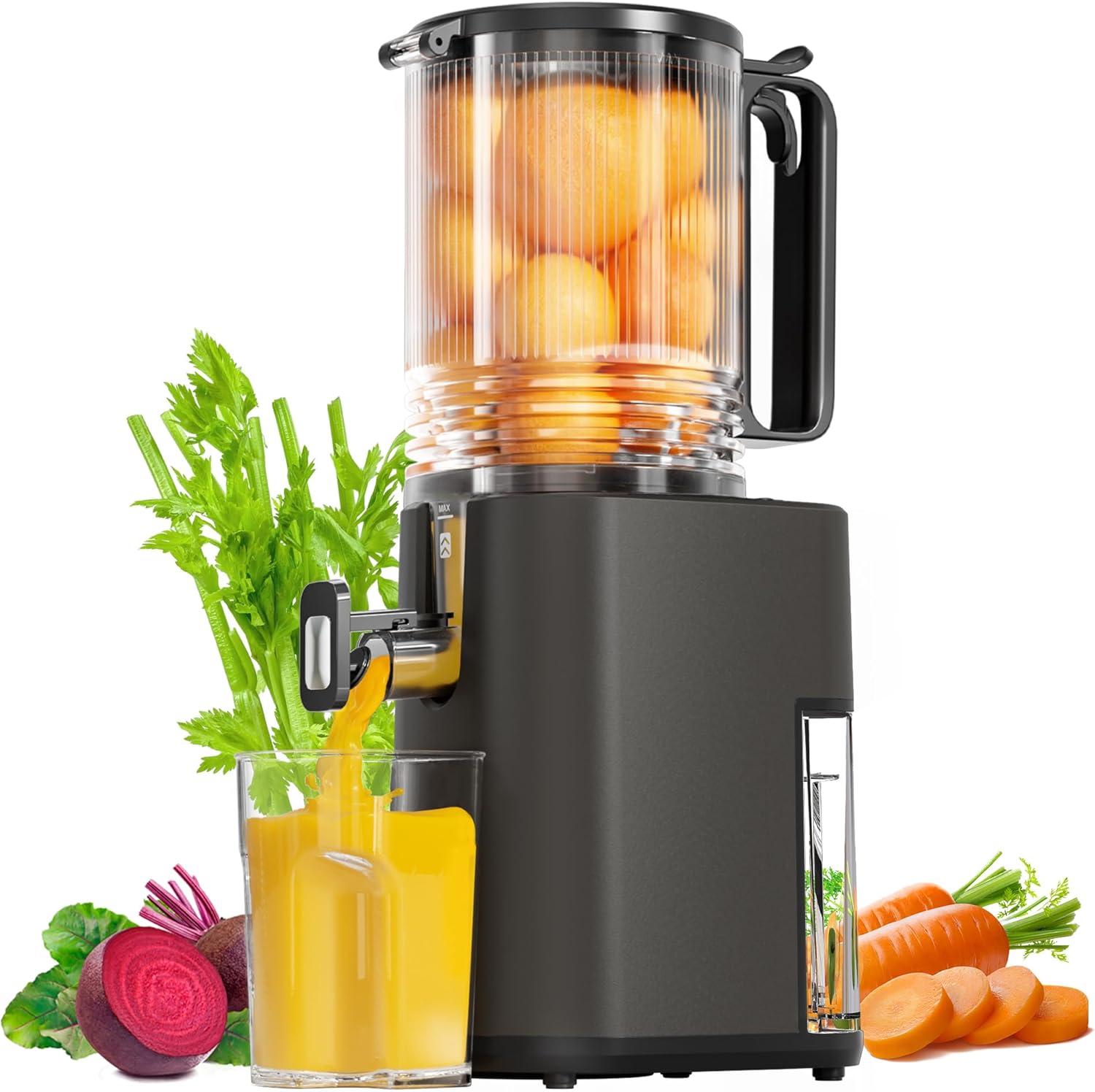 5.5-inch Wide Feed Cold Press Juicer for Whole Fruits & Veggies