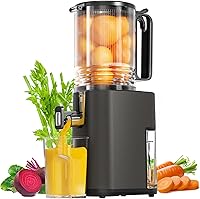 Vista 1 de Cold Press Juicer, 5.5inch Wide Feed Chute Juicer Machine, Slow Masticating Juicer for Whole Vegetables & Fruits, Gray