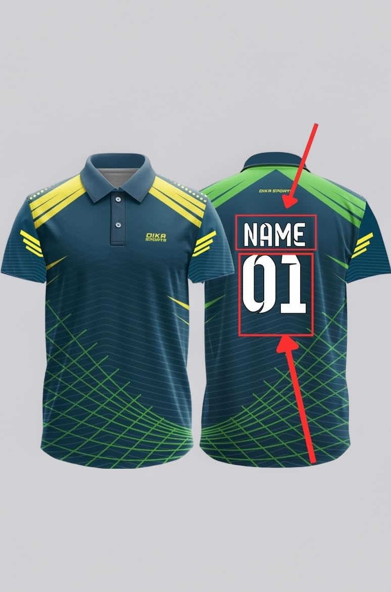 Custom Sports Cricket Jersey Customise t-Shirt for Men Personalised Name | 2 Year to 5XL
