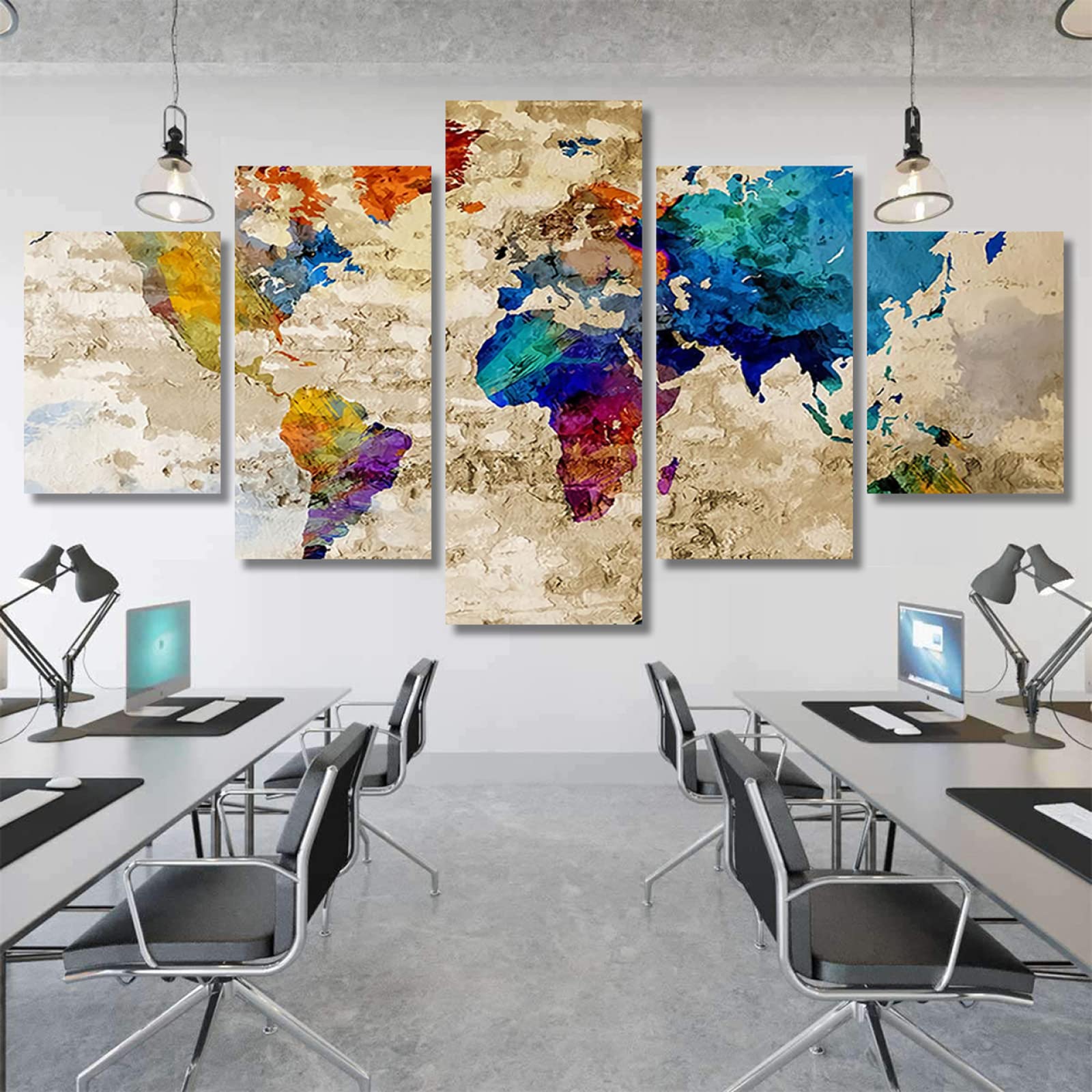 Buy Modern Style Canvas Painting Wallpaper 5 Piece Wall Panelling