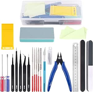 Rustark 21Pcs Modeler Basic Tools Craft Set Hobby Building Tools Kit for Gundam Car Model Building