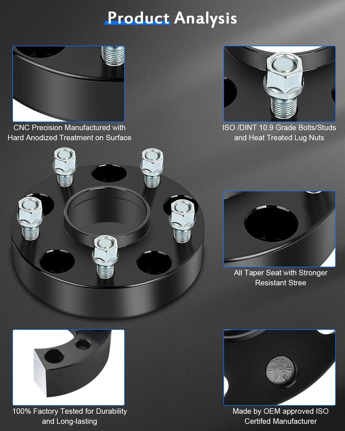 ECCPP 1.5" 5x139.7mm Wheel Spacers hub Centric 5x5.5 to 5x5.5 Compatible with 2005-2010 for Dakota 2004-2009 for Durango 2002-2010 for Ram 1500-4PCS