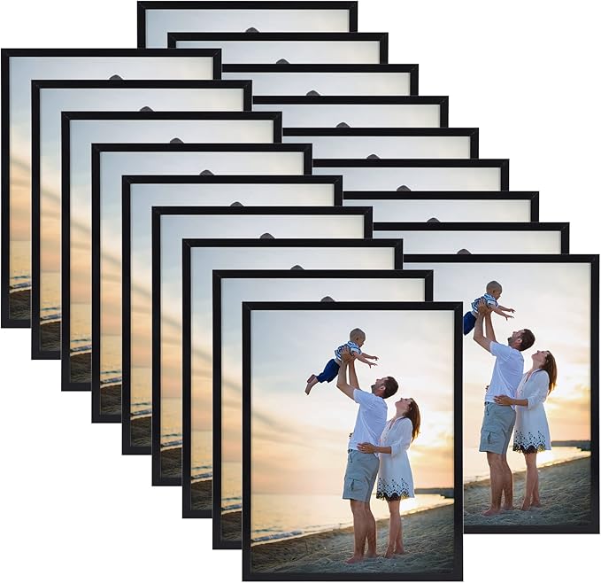 Hoikwo Bulk Large Black Picture Photo Frames 11x14, Set of