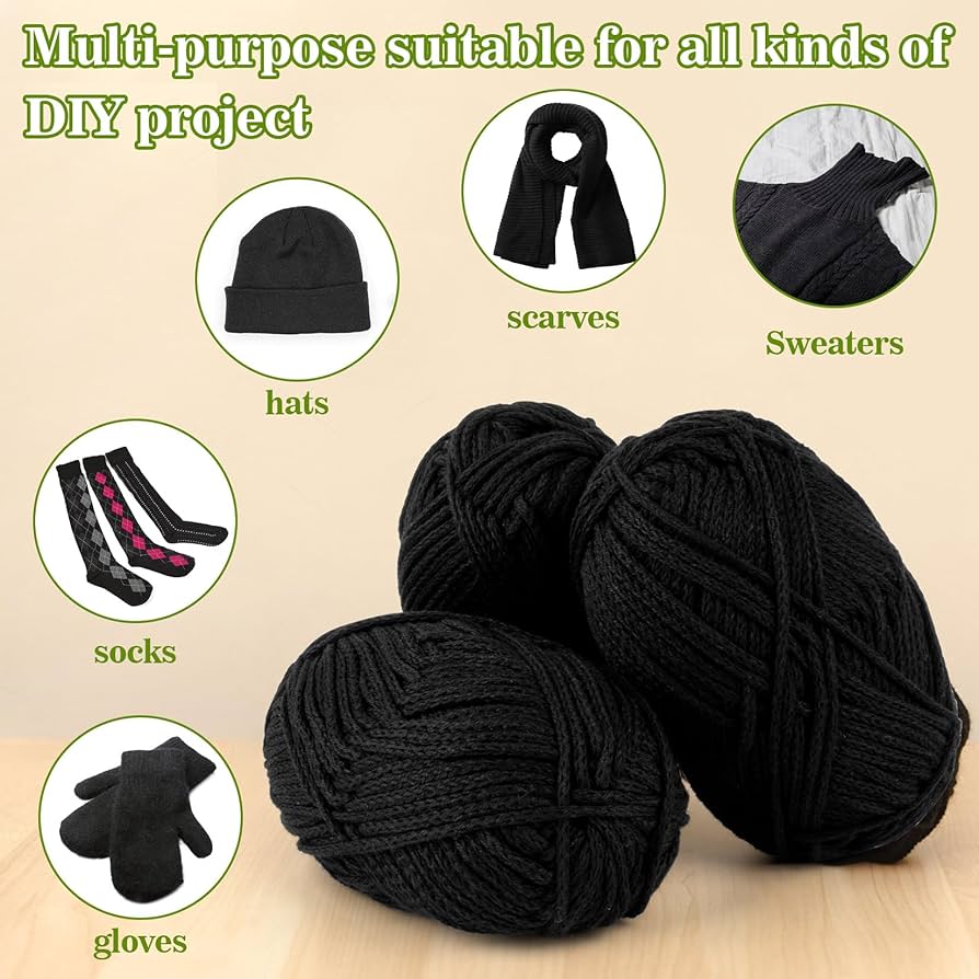 leinwände Mix Yarn Crochet Top / Black leinwände Mix Yarn Crochet