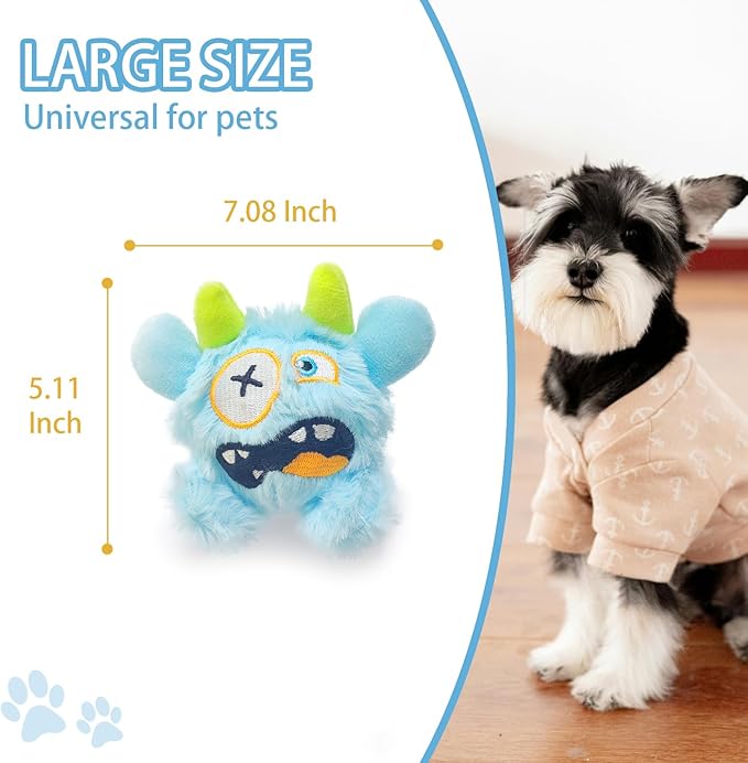 Juguete de Peluche Squeaky para Perros, Pelota con Sonido y Cuidado Dental miniatura 3