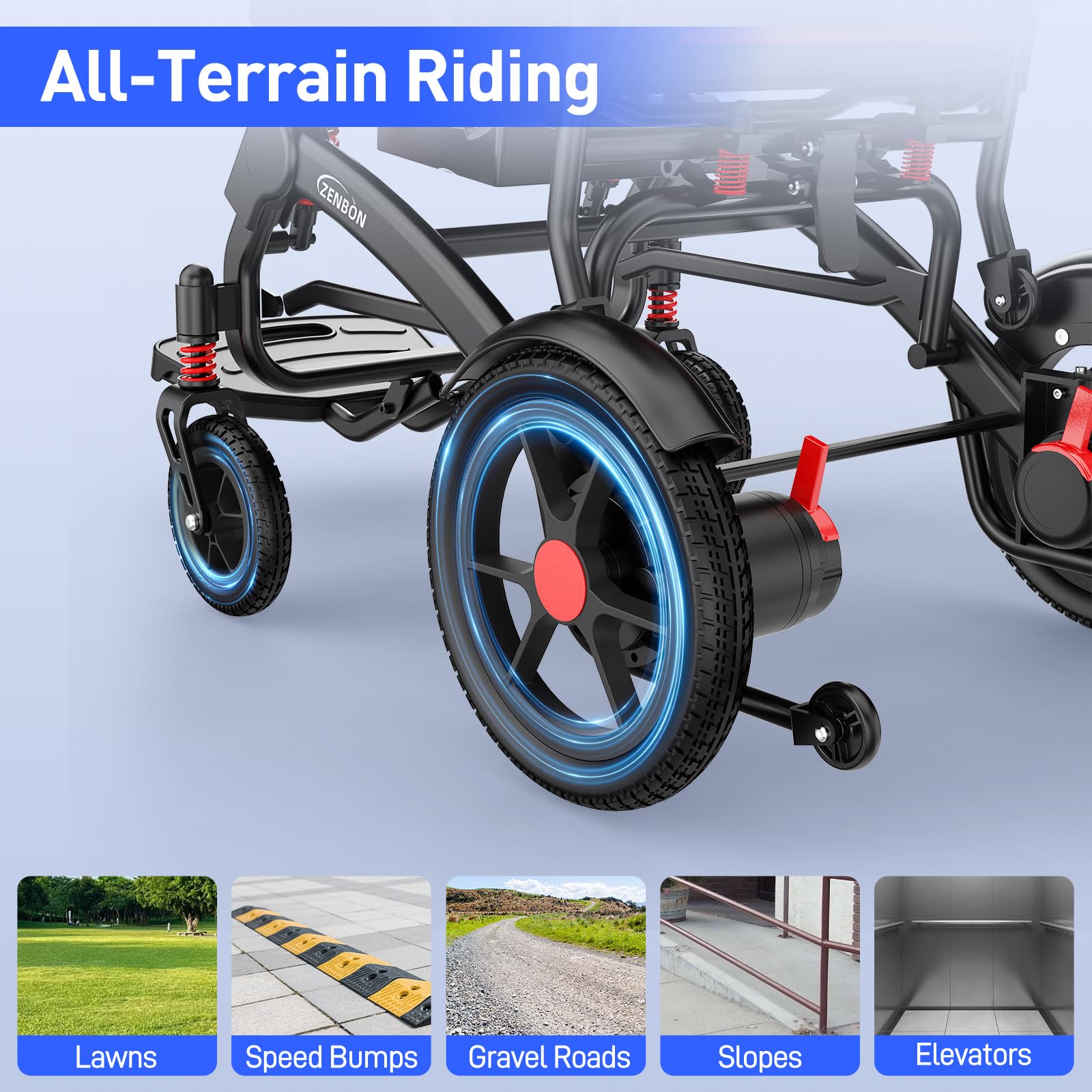 Sedia a Rotelle Elettrica Pieghevole Leggera 19 kg: Sedia a Rotelle Elettrica con Telecomando e Pulsante di Assistenza alla Spinta Posteriore per Anziani fino a 150 kg