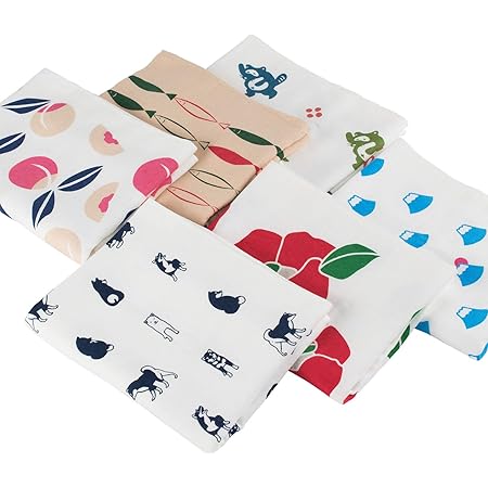 Amazon ブルーム ここちよ ガーゼてぬぐい フェイスタオル 泉州タオル キッチンタオル 薄手 速乾 軽量 日本製 デザインおまかせ 6枚セット 手ぬぐい フェイスタオル ホーム キッチン オンライン通販