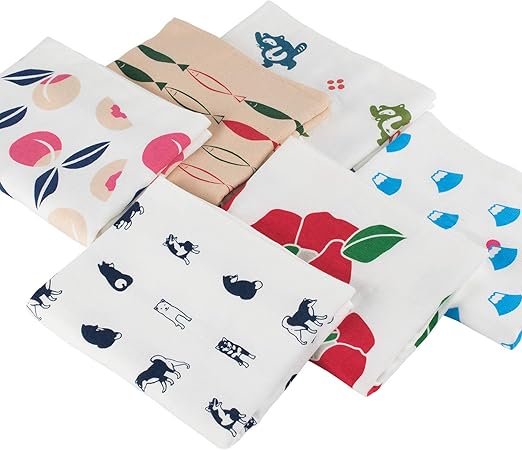 Amazon ブルーム ここちよ ガーゼてぬぐい フェイスタオル 泉州タオル キッチンタオル 薄手 速乾 軽量 日本製 デザインおまかせ 6枚セット 手ぬぐい フェイスタオル ホーム キッチン オンライン通販