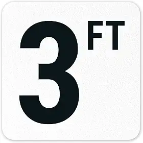 Marcador de profundidade de piscina adesivo de vinil de 15,2 x 15,2 cm, marcador de piscina antiderrapante, feito nos EUA por Sigo Signs
